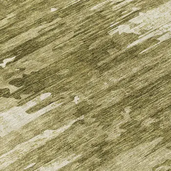 8' Brown Taupe And Beige Round Abstract Washable Indoor Outdoor Area Rug