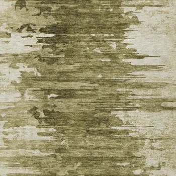 9' X 12' Brown Taupe And Beige Abstract Washable Indoor Outdoor Area Rug