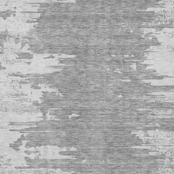 8' X 10' Silver Gray And Ivory Abstract Washable Indoor Outdoor Area Rug