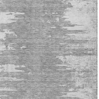 9' X 12' Silver Gray And Ivory Abstract Washable Indoor Outdoor Area Rug