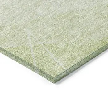 8' X 10' Mint Green And Ivory Geometric Washable Indoor Outdoor Area Rug