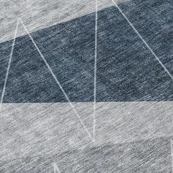 8' Charcoal Gray And Silver Round Geometric Washable Indoor Outdoor Area Rug