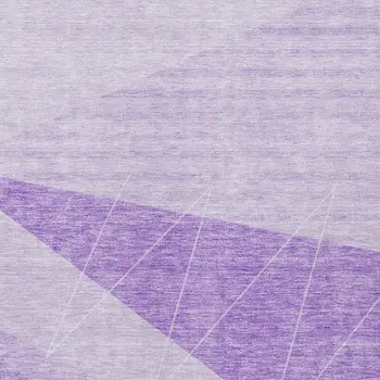 3' X 5' Lavender And Purple Geometric Washable Indoor Outdoor Area Rug