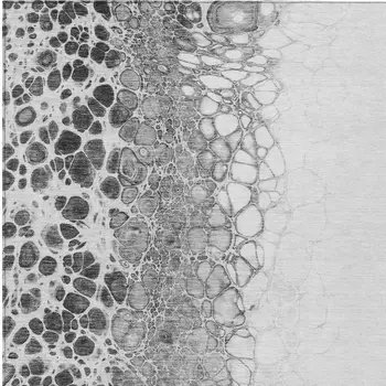 10' X 14' Gray Silver And Charcoal Abstract Washable Indoor Outdoor Area Rug