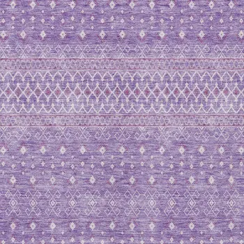3' X 5' Lavender And Purple Tribal Washable Indoor Outdoor Area Rug