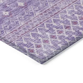 3' X 5' Lavender And Purple Tribal Washable Indoor Outdoor Area Rug