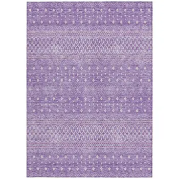 3' X 5' Lavender And Purple Tribal Washable Indoor Outdoor Area Rug