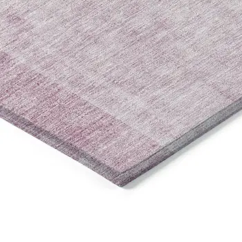 8' X 10' Blush Pink And Mauve Geometric Washable Indoor Outdoor Area Rug