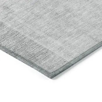 3' X 5' Silver Gray And Beige Geometric Washable Indoor Outdoor Area Rug