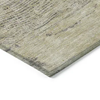 3' X 5' Beige Taupe And Gray Abstract Washable Indoor Outdoor Area Rug