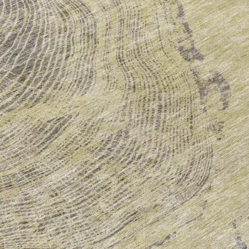 8' Beige Taupe And Gray Round Abstract Washable Indoor Outdoor Area Rug
