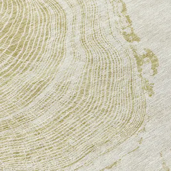 8' Khaki Beige And Taupe Round Abstract Washable Indoor Outdoor Area Rug