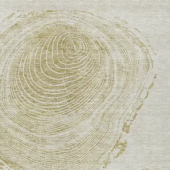 8' X 10' Khaki Beige And Taupe Abstract Washable Indoor Outdoor Area Rug
