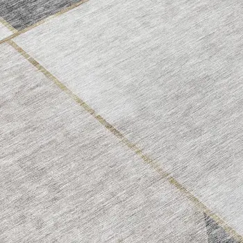 8' Taupe Beige And Gray Round Abstract Washable Indoor Outdoor Area Rug