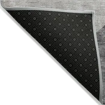 8' X 10' Taupe Beige And Gray Abstract Washable Indoor Outdoor Area Rug