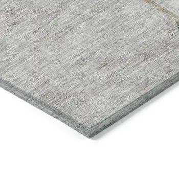 9' X 12' Taupe Beige And Gray Abstract Washable Indoor Outdoor Area Rug