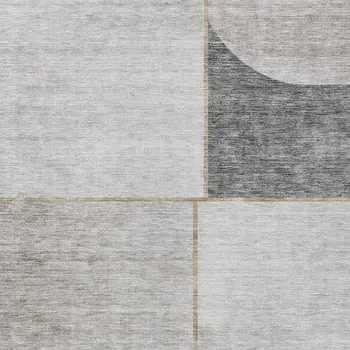 9' X 12' Taupe Beige And Gray Abstract Washable Indoor Outdoor Area Rug