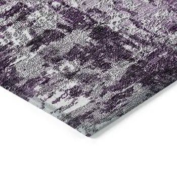 8' X 10' Eggplant Purple And Lavender Abstract Washable Indoor Outdoor Area Rug