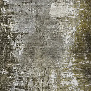 5' X 8' Taupe Brown And Gray Abstract Washable Indoor Outdoor Area Rug