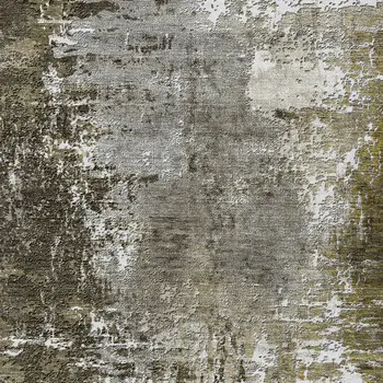 10' X 14' Taupe Brown And Gray Abstract Washable Indoor Outdoor Area Rug