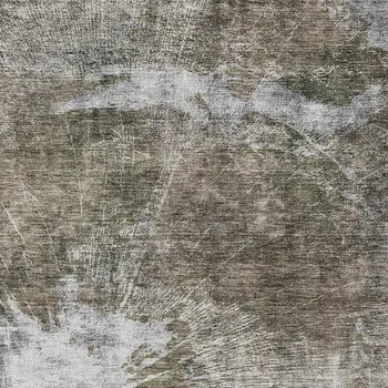 8' X 10' Taupe Brown And Beige Abstract Washable Indoor Outdoor Area Rug