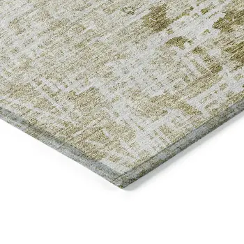 8' X 10' Taupe Beige And Ivory Abstract Washable Indoor Outdoor Area Rug