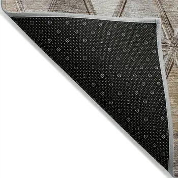10' X 14' Brown Beige And Khaki Geometric Washable Indoor Outdoor Area Rug