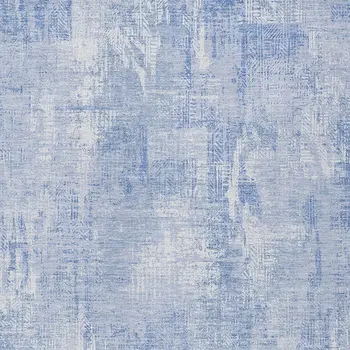 8' X 10' Sky Blue Denim Blue And Ivory Abstract Washable Indoor Outdoor Area Rug
