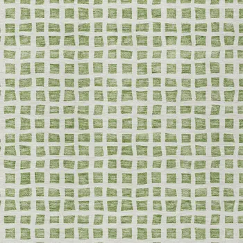 9' X 12' Artichoke Green And Ivory Geometric Washable Indoor Outdoor Area Rug