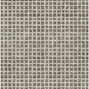 3' X 5' Brown Taupe And Ivory Geometric Washable Indoor Outdoor Area Rug