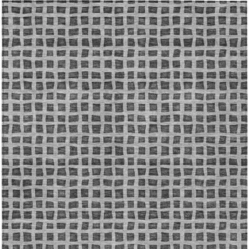 10' X 14' Graphite Gray And Silver Geometric Washable Indoor Outdoor Area Rug