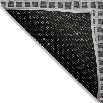 10' X 14' Graphite Gray And Silver Geometric Washable Indoor Outdoor Area Rug