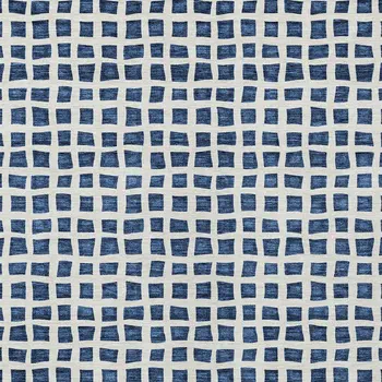 10' X 14' Navy Blue And Ivory Geometric Washable Indoor Outdoor Area Rug