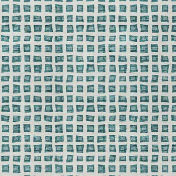 9' X 12' Teal Blue And Ivory Geometric Washable Indoor Outdoor Area Rug