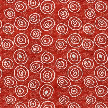 5' X 8' Red And Ivory Geometric Washable Indoor Outdoor Area Rug