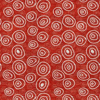 10' X 14' Red And Ivory Geometric Washable Indoor Outdoor Area Rug