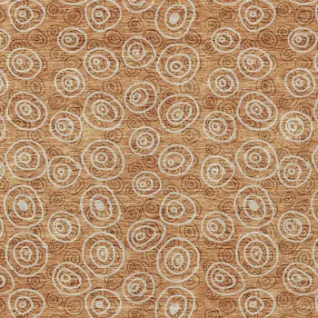 3' X 5' Terra Cotta Copper And Beige Geometric Washable Indoor Outdoor Area Rug