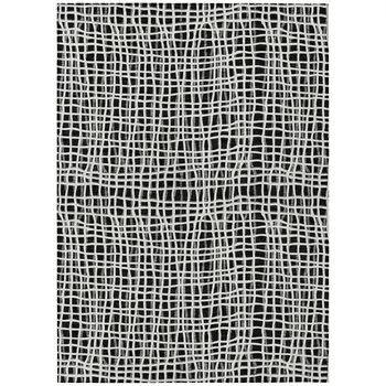 10' X 14' Black Gray And Ivory Striped Washable Indoor Outdoor Area Rug