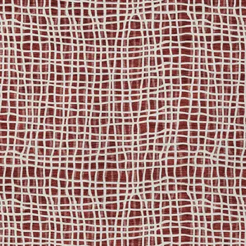 5' X 8' Burgundy And Ivory Striped Washable Indoor Outdoor Area Rug