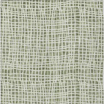 9' X 12' Green And Ivory Striped Washable Indoor Outdoor Area Rug