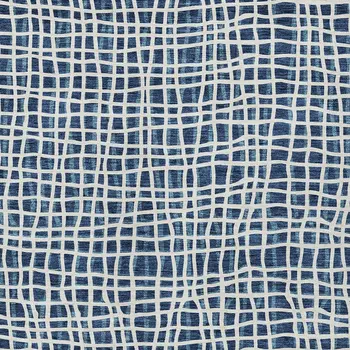 10' X 14' Navy Blue And Ivory Striped Washable Indoor Outdoor Area Rug