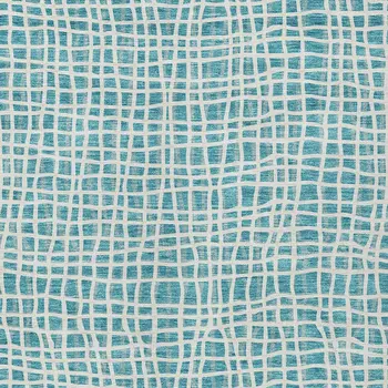10' X 14' Teal Blue And Ivory Striped Washable Indoor Outdoor Area Rug