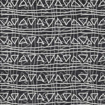 5' X 8' Black Gray And Ivory Geometric Washable Indoor Outdoor Area Rug