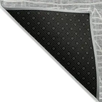3' X 5' Gray Charcoal And Silver Geometric Washable Indoor Outdoor Area Rug