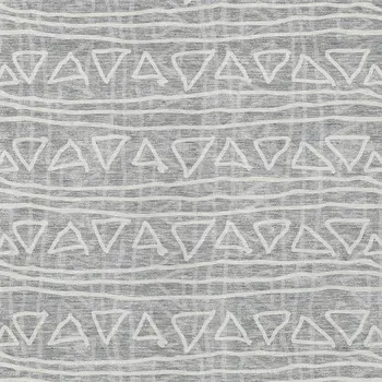 5' X 8' Gray Charcoal And Silver Geometric Washable Indoor Outdoor Area Rug