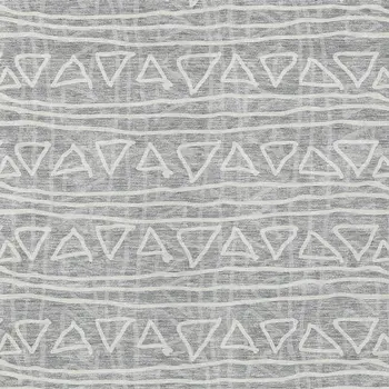 8' X 10' Gray Charcoal And Silver Geometric Washable Indoor Outdoor Area Rug