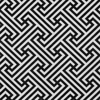 9' X 12' Black And Ivory Geometric Washable Indoor Outdoor Area Rug