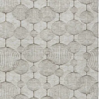 8' X 10' Beige And Brown Geometric Washable Indoor Outdoor Area Rug