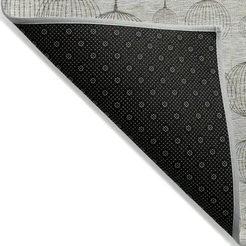 9' X 12' Beige And Brown Geometric Washable Indoor Outdoor Area Rug