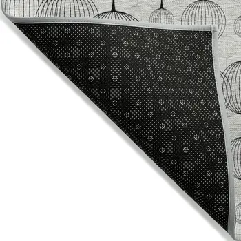 5' X 8' Graphite Gray And Silver Geometric Washable Indoor Outdoor Area Rug